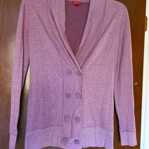 Purple double button up sweater